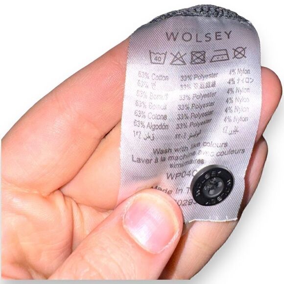 Black Wolsey Cotton Pullover Hoodie Size L - Picture 11 of 12